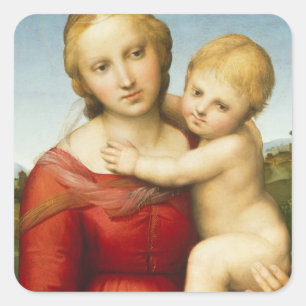 The Small Cowper Madonna, c.1505 (olie op het pane Vierkante Sticker