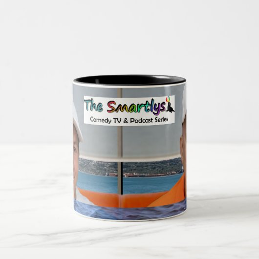 THE SMARTLYS Preston & Caddy Mug with Logo Tweekleurige Koffiemok (Center)