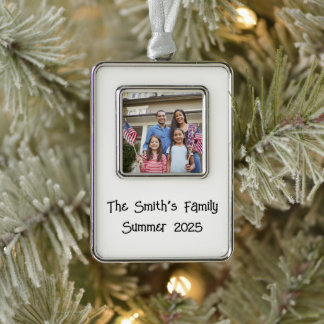 The Smith’s Family Summer 2025 Custom Verzilverd Kader Ornament