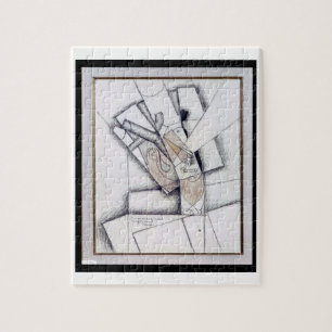 The Smoker, 1912 (houtskool en rode krijt op papie Legpuzzel