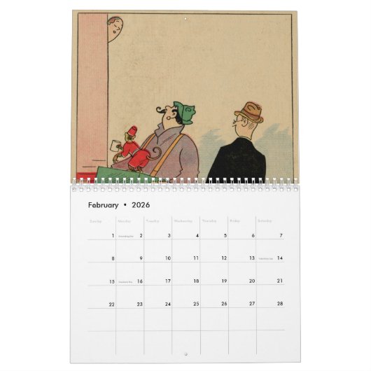 "The Smythes" Panel-by-Panel 2026 Wall Calendar Kalender (Feb 2026)