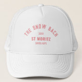 The Snow Bach Ski Theme Bachelorette Trucker Pet (Voorkant)