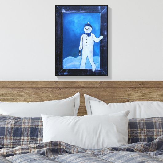 The Snowman's Escape Painting by Alfred Fox Canvas Afdruk (Insitu (Slaapkamer))