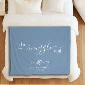 The Snuggle is Real Two Hearts Scripty Sherpa Deken