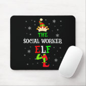The Social Worker Elf Christmas Elf Matching Famil Muismat (Met muis)