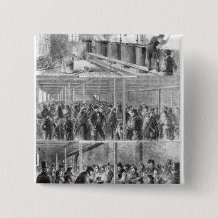 The Society of Friends' Soup Kitchen Vierkante Button 5,1 Cm