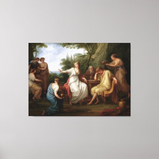 The Sorrow of Telemachus by Angelika Kauffmann Canvas Afdruk (Voorkant)