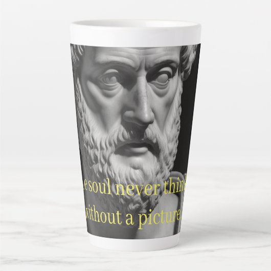 The soul never thinks without a picture latte mok (Voorkant)