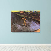 The Sower: Buitenskirts of Arles van Vincent van G Canvas Afdruk (Insitu (Houten vloer))