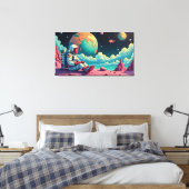 The Space Between Thoughts Canvas Afdruk (Insitu (Slaapkamer))