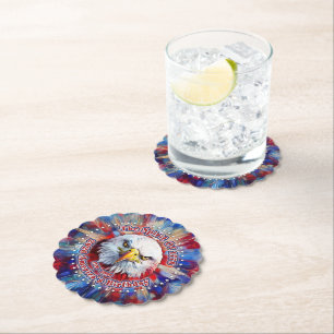The Spirit Of 1776, 2026 America's Red Eagle Vuurw Kartonnen Onderzetters