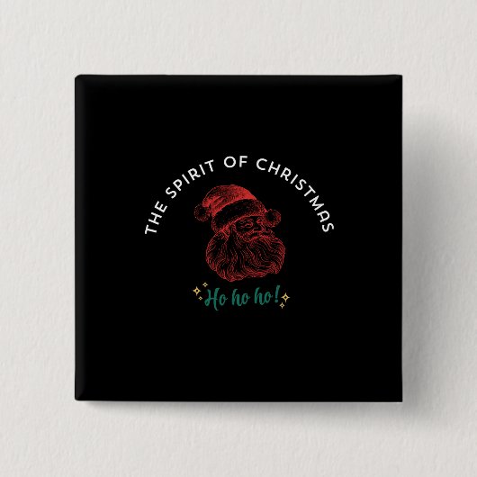 THE SPIRIT OF CHRISTMAS VIERKANTE BUTTON 5,1 CM (Voorkant)