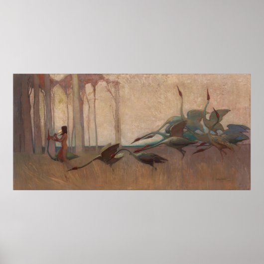 The Spirit of the Plains by Sydney Long (1914) Poster (Voorkant)