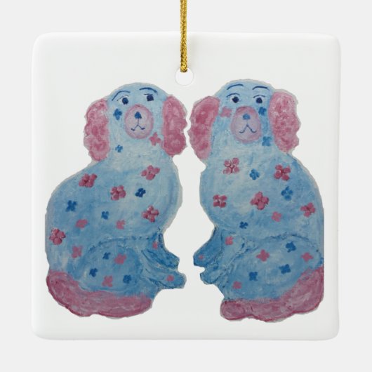 The Staffordshire Dogs Keramisch Ornament (Achterkant)