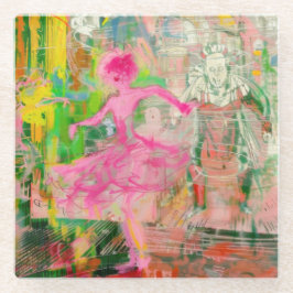 The Stalker - Neon Ballet Chaos Glazen Onderzetter