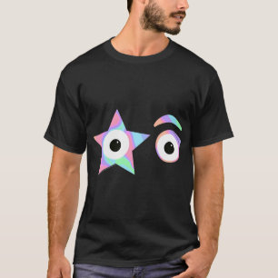 The Starchild Kiss The Band Pastel Tie Dye Donker T-shirt