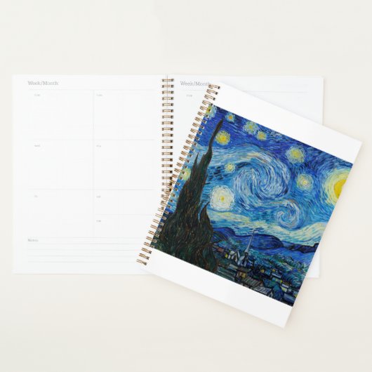 The Starry Night 1889 by Vincent van Gogh Planner (Display)