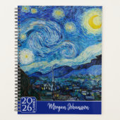 The Starry Night by Van Gogh | Custom Text Planner (Voorkant)