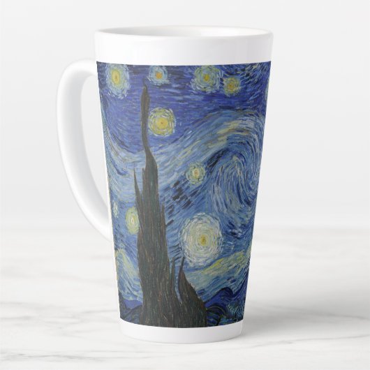 The Starry Night, oil painting, Vincent Van Gogh Latte Mok (Linkerhoek)