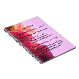 The State of Mind Poem Note Book Journal Notitieboek