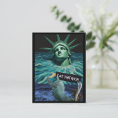 The Statue of Liberty Melts Surreal Collage Briefkaart (Staand voorkant)