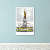 The Statue of Liberty, The Great Bartholdi Statue Canvas Afdruk (Insitu (Houten vloer))