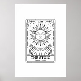 The Stoic Tarot Card: Inner Peace Poster