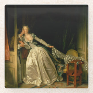 The Stolen Kiss Fragonard Glazen Onderzetter