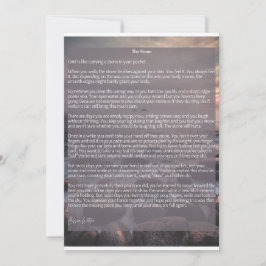 The Stone, een gedicht over verdriet en verlies Feestdagenkaart