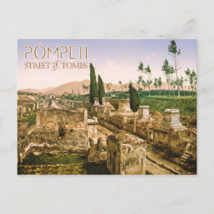 The Street of Tombs, Pompeii, Italië Briefkaart