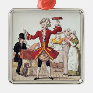 The Street Singer, gegraveerd door Alois Senefelde Metalen Ornament