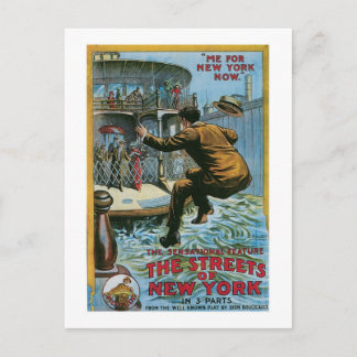 The Streets of New York Theater Poster Briefkaart