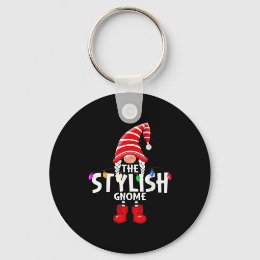 The Stylish Gnome Christmas Matching Pajama Sleutelhanger (Voorkant)