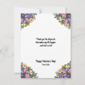 Thé sucré illustré Carte Saint-Valentin (Dos)