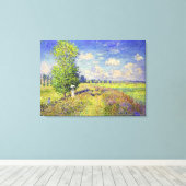 The Summer Poppy Field, door Claude Monet Canvas Afdruk (Insitu (Houten vloer))