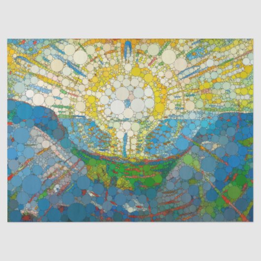 The Sun, Infinity Stippen van After William Morris Tissuepapier (Voorkant)