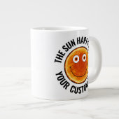 The Sun Personalized Custom Happy Face Giant Mug Extra Grote Beker (Voorkant rechts)