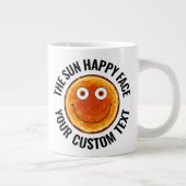 The Sun Personalized Custom Happy Face Giant Mug Extra Grote Beker (Rechts)