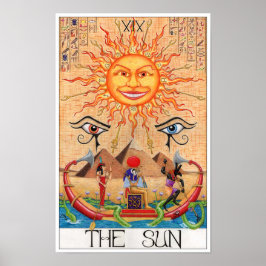 The Sun tarot card Poster