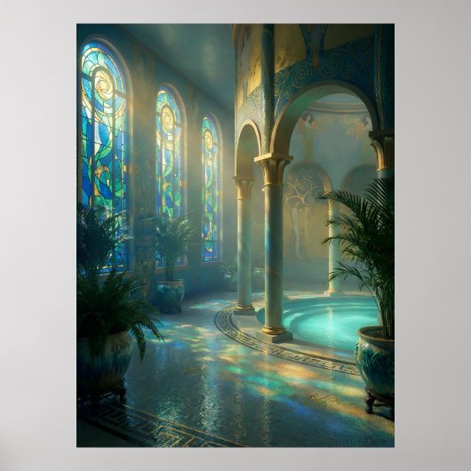 The Sunlit Bathing Hall Poster (Voorkant)