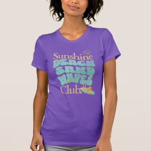 The Sunshine Club, Strand, Zand en Golven Zomer  T-shirt