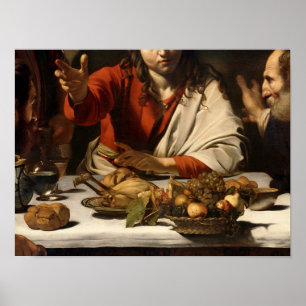 The Supper in Emmaus, 1601 Poster