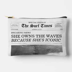 The Surf Times Krant Zij Beheerst De Golven Etui