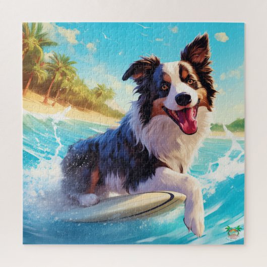 The Surfing Border Collie - Catch Waves, Nee Legpuzzel (Verticaal)