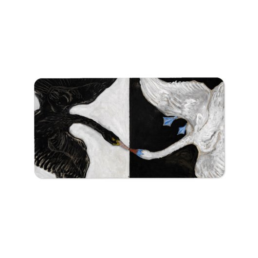 The Swan No.1 van Hilma af Klint Etiket (Voorkant)