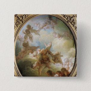 The Swarm of Cupids, c.1767 Vierkante Button 5,1 Cm