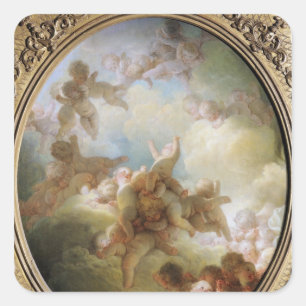 The Swarm of Cupids, c.1767 Vierkante Sticker