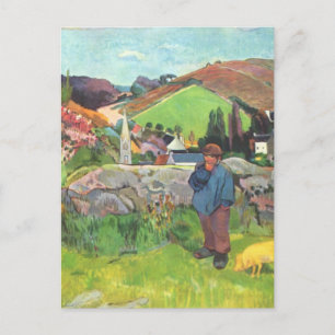 The Swineherd - Paul Gauguin Briefkaart