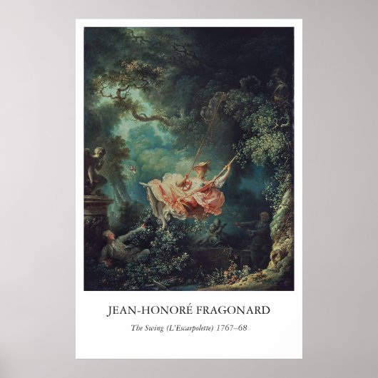 The Swing by Fragonard – Rococo Art Poster (Voorkant)