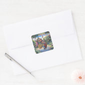The Swing Pastime - Radha en Krishna Vierkante Sticker (Envelop)